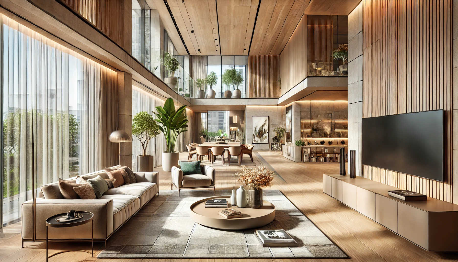Elegant Living Room Featuring Modern Home Design Trends
